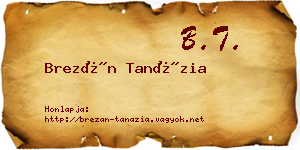 Brezán Tanázia névjegykártya